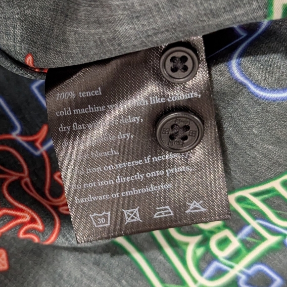 Mens KSUBI Glow Resort SS Camp Shirt Black Multi - Picture 5 of 5